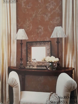 วอลเปเปอร์ลายใบไม้ สไตล์วินเทจ RO-R20