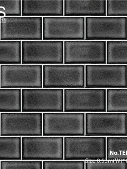 วอลเปเปอร์ ลายกระเบื้อง สีดำ No.TER-C62