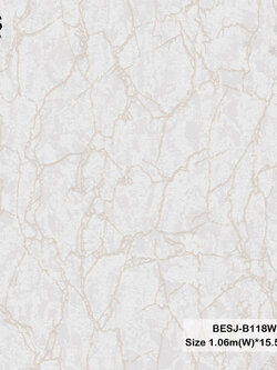 วอลเปเปอร์ลายหินอ่อน สีเทาน้ำตาล BESJ-B118W