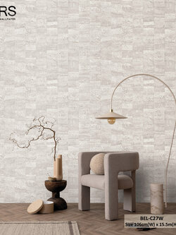วอลเปเปอร์ลายหินอ่อน สีเทา BEL-C27W