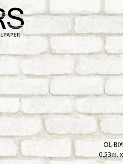 วอลเปเปอร์ลายอิฐขาว OL-B09