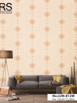 วอลเปเปอร์ วินเทจ ลายโคมไฟสีทองอ่อน No.LUM-B12W