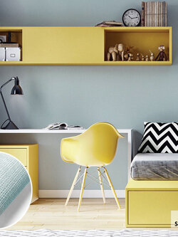 วอลเปเปอร์สีฟ้าอ่อน แท็กเจอร์ผ้า FSK-J31