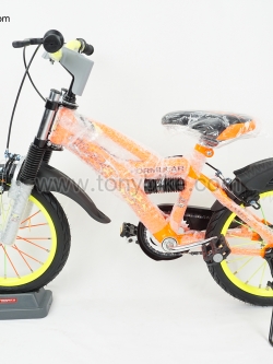 จักรยานเด็ก 16 นิ้ว มีโช้ค สีส้ม