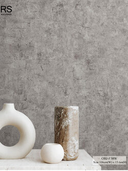 วอลเปเปอร์ลายปูนเปลือยคอนกรีต สีเทาเข้ม OBJ-F38W