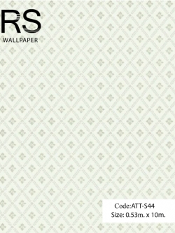 วอลเปเปอร์ลายหลุยส์เล็กสีทองพื้นโทนสีเขียวทอง ATT-S44