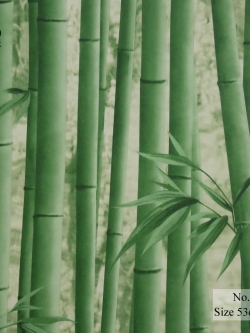 วอลเปเปอร์ติดผนังลายต้นไผ่ สีเขียว LOF-J77