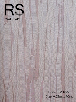 วอลเปเปอร์พื้นสีโรสโกลด์แกมทองมีเส้นแนวตั้งโค้งวนไปวนมา PF2-D55
