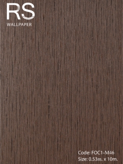 วอลเปเปอร์เทกเจอร์เส้นพื้นโทนสีน้ำตาลเข้ม FOC1-M46