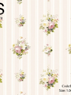 วอลเปเปอร์ลายทางดอกไม้ ELS-M03W