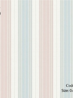 วอลเปเปอร์ลายทางเส้นสีฟ้า สลับชมพู ช่องลายกว้าง 7.2 ซม. BQ-B21