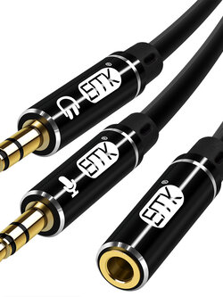 ERTK HeadphoneRecorder สายแปลงหูฟังแบบไมค์สำหรับมือถือ ให้รองรับ PC / Notebook / คาราโอเกะ ประกันศูนย์ไทย