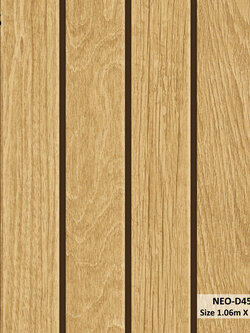 วอลเปเปอร์ลายไม้ระแนงมีร่องสีน้ำตาล NEO-D45W