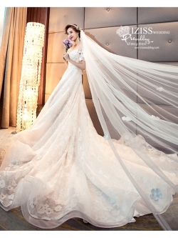 BR360 **พรีออเดอร์**ชุดแต่งงาน&ชุดเจ้าสาวแนวเรียบหรู สีขาวเกรดพรีเมี่ยม น่ารัก สวยโดดเด่นไม่ซ้ำใคร