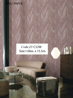 วอลเปเปอร์พื้นสีม่วงเทกเจอร์หยักแบบจางๆ 27-C52W