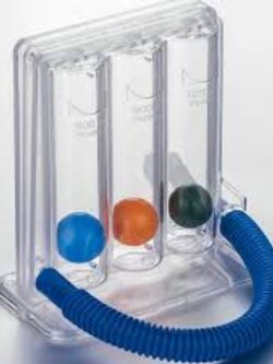 เครื่องฝึกการหายใจ Incentive Spirometer แบบ Triflow หรือ Tri ball
