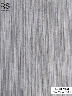 วอลเปเปอร์ สีเทาอมม่วงแทรกเส้นสีทอง ปนกลิตเตอร์สีเงิน AUD3-ML50