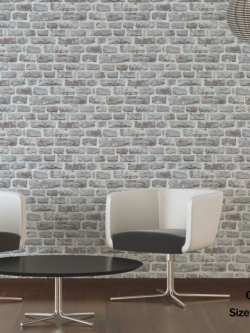 วอลเปเปอร์ ลายอิฐเทา น้ำตาล(Loft Style) DHT-M61