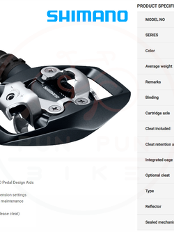 Shimano : PD-ED500 บันไดคลีทภูเขา แบบคลีท 2 ด้าน มีกรอบ คลีทปลดเร็ว