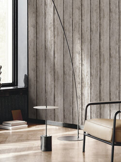 วอลเปเปอร์ลายแผ่นไม้ สีขาวปนน้ำตาลทอง NA4-D03W