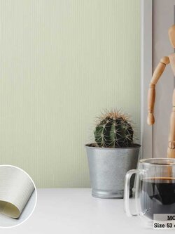 วอลเปเปอร์ สีขาวครีมมีลายเส้นในตัว MOD-J23