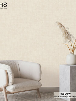 วอลเปเปอร์ลายปูนเปลือย สีครีม BEL-C45W