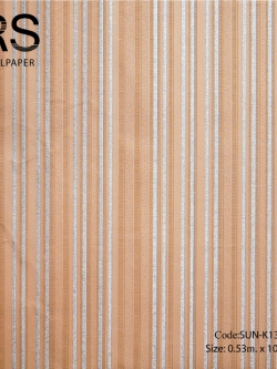 วอลเปเปอร์ลายเส้นโทนน้ำตาลอมส้ม SUN-K13
