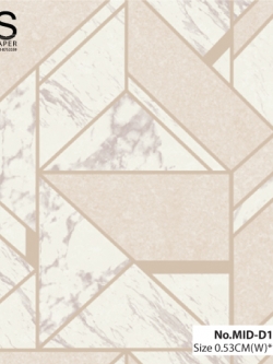 วอลเปเปอร์ ลายหินอ่อนโทนน้ำตาล ตัดเส้นสีำน้ำตาล No.MID-D18