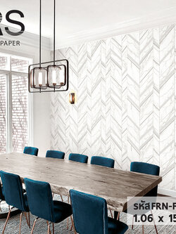 วอลเปเปอร์ลายหินอ่อน คาดสีเทาเงิน FRN-F06W