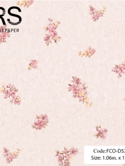 วอลเปเปอร์ลายดอกไม้เล็กโทนสีชมพู FCO-D52W