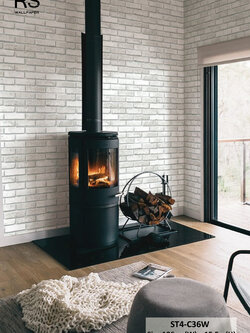 วอลเปเปอร์ลายอิฐ สีเทา ST4-C36W