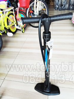 ที่สูบลมจักรยาน รุ่น CMP-114P กระบอกไฟเบอร์ ไม่มีเกจวัดแรงดัน (3 หัวสูบ A/V, F/V, D/V) 160 psi. 11 Bar