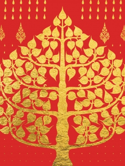 วอลเปเปอร์ สั่งผลิตใบโพธิ์ ห้องพระ