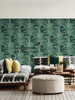 วอลเปเปอร์ลายต้นไม้ฮาวายวินเทจ (Tropical style) ST3-C45W