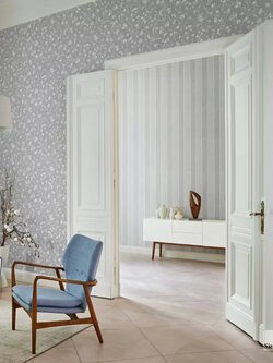 วอลเปเปอร์ลายดอกไม้สีเทา CTC-B48