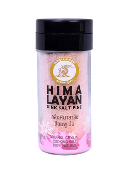 เกลือหิมาลายัน สีชมพู แบบป่น ตราแพะภูเขา ขนาด 90 กรัม (Himalayan Pink Salt Fine ; Mountain Goat 90 g)