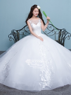 BR316 **พรีออเดอร์**ชุดแต่งงาน&ชุดเจ้าสาวแบบยาวสีขาวเกรดพรีเมี่ยม หรูหราน่ารัก สวยโดดเด่นไม่ซ้ำใคร