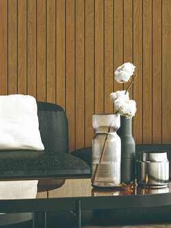 วอลเปเปอร์ลายไม้ระแนงมีร่องสีน้ำตาล NEO-D47W