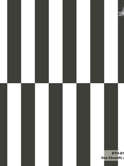 วอลเปเปอร์ลายทาง สีดำสลับสีขาว BTH-B10