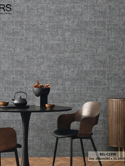 วอลเปเปอร์ สีเทาดำปนเงิน BEL-C19W