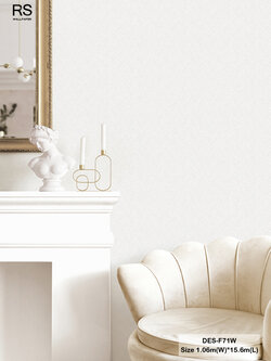 วอลเปเปอร์สไตล์โมเดิร์น ลายซิกแซก สีเทาอ่อนปนขาว DES-F71W