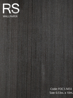 วอลเปเปอร์เทกเจอร์เส้นพื้นโทนสีน้ำตาลเข้มอมดำ FOC1-M34