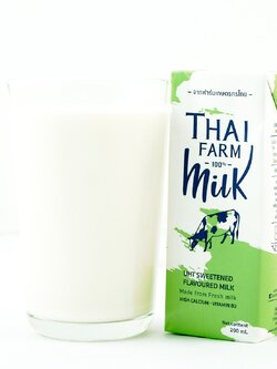 ไทยฟาร์ม นมโคสด รสหวาน (กล่องสีเขียว) ขนาด 200 มล. (Thai Farm Milk - Sweet taste 200ml) แพ็ค 6 กล่อง