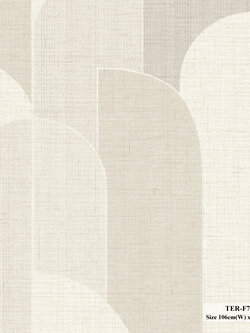 วอลเปเปอร์สไตล์โมเดิร์นสีเทาอ่อนปนสีครีม TER-F72W