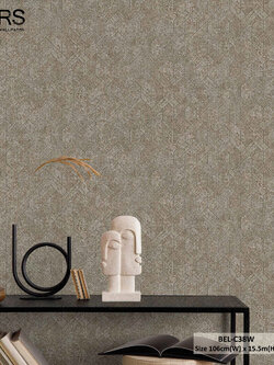วอลเปเปอร์ลายอิฐหิน สีเทาเข้ม BEL-C38W