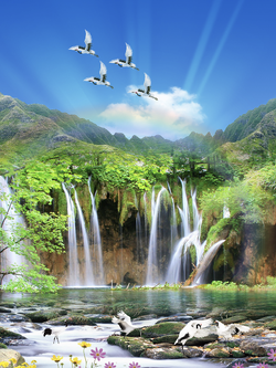 วอลเปเปอร์ภาพน้ำตก (สั่งผลิต)