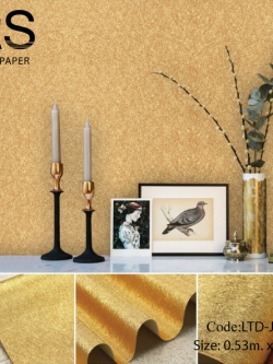 วอลเปเปอร์ลายผ้าไหมสีทองเข้ม LTD-J57