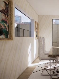 วอลเปเปอร์ลายหินอ่อน สีครีมเหลืองอ่อน No.STL-J02