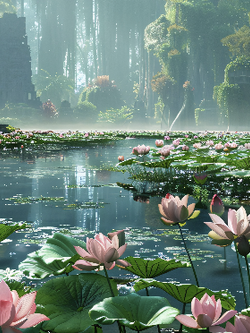 วอลเปเปอร์ภาพดอกบัว (สั่งผลิต)