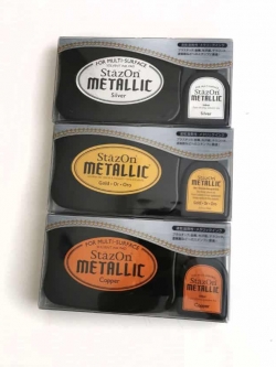 หมึกปั๊มพลาสติกเมทัลลิค (Stazon Metallic)